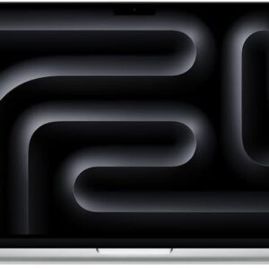 Apple 14-inch MacBook Pro: Apple M4 Pro chip with 12-core CPU and 16-core GPU, 24GB, 512GB SSD – Silver – widok frontowy w kolorze srebrnym