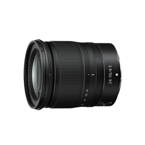 Nikon NIKKOR Z 24-70mm f/4 S – widok frontowy w kolorze czarnym