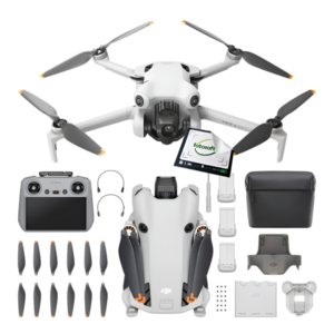 DJI Mini 4 Pro (RC-2) Fly More Combo – widok frontowy w kolorze szaro-grafitowym