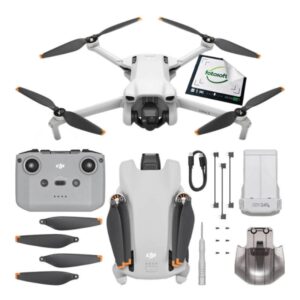 Dron DJI Mini 3 (RC-N1) – widok frontowy w kolorze szarym