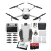 Dron DJI Mini 3 Fly More Combo (DJI RC) + Karta 64 GB – widok frontowy w kolorze szarym