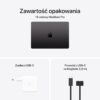 Apple MacBook Pro Laptop z czipem M4 Pro z 12-rdzeniowym CPU i 16-rdzeniowym GPU: wyświetlacz Liquid Retina XDR 14,2 cala, 24GB zunifikowanej pamięci RAM, 512GB pamięci masowej SSD; srebrny