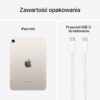 Apple iPad mini (A17 Pro): Wyświetlacz Liquid Retina 8,3 cala, 128 GB, Wi‑Fi 6E, przedni aparat 12 MP/tylny aparat 12 MP, Touch ID, bateria na cały dzień – księżycowa poświata