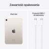 Apple iPad mini (A17 Pro): Wyświetlacz Liquid Retina 8,3 cala, 128 GB, Wi‑Fi 6E, przedni aparat 12 MP/tylny aparat 12 MP, Touch ID, bateria na cały dzień – księżycowa poświata