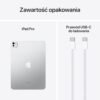 Apple iPad Pro 11 cali (M4): Wyświetlacz Ultra Retina XDR, 256 GB, przedni aparat ultraszerokokątny 12 MP/tylny aparat 12 MP, skaner LiDAR, Wi‑Fi 6E, Face ID, Szkło standardowe – srebrny