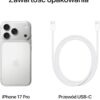 Apple iPhone 17 Pro 256 GB: Wyświetlacz 6,3 cala z technologią ProMotion do 120 Hz, czip A19 Pro, przełomowa wydajność baterii, system pro aparatów Fusion; Kosmiczny pomarańcz