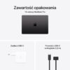 Apple MacBook Pro Laptop z czipem M4 z 10 rdzeniowym CPU i 10 rdzeniowym GPU: wyświetlacz Liquid Retina XDR 14,2 cala, 16GB zunifikowanej pamięci RAM,512GB pamięci masowej SSD; gwiezdna czerń