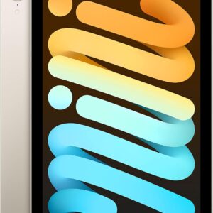 iPad mini 6 Wi-Fi 64GB Starlight – widok frontowy w kolorze Starlight