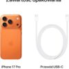 Apple iPhone 17 Pro 256 GB: Wyświetlacz 6,3 cala z technologią ProMotion do 120 Hz, czip A19 Pro, przełomowa wydajność baterii, system pro aparatów Fusion; Kosmiczny pomarańcz