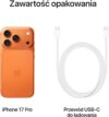 Apple iPhone 17 Pro 256 GB: Wyświetlacz 6,3 cala z technologią ProMotion do 120 Hz, czip A19 Pro, przełomowa wydajność baterii, system pro aparatów Fusion; Kosmiczny pomarańcz