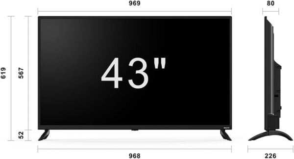 Westinghouse 43 Inch Smart TV 4K – UHD Roku TV with Freeview, Netflix, Apple TV+, BBC iPlayer, HDR, Dolby Audio, Voice Control, HDMI, USB – Smart TV for Living Room or Home Theatre [Energy Class F]