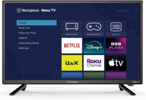 51n90mSRSGL._AC_SL1000_ Westinghouse 24 Inch Smart TV Roku OS - LED HD, Freeview, Netflix, Apple TV+, BBC iPlayer, Dolby Audio, HDMI, USB- Ideal Small TVs for Bedroom, Lounge or Kitchen 【Energy Class E】
