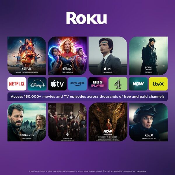 618oFQk9KFL._AC_SL1000_ Westinghouse 24 Inch Smart TV Roku OS - LED HD, Freeview, Netflix, Apple TV+, BBC iPlayer, Dolby Audio, HDMI, USB- Ideal Small TVs for Bedroom, Lounge or Kitchen 【Energy Class E】