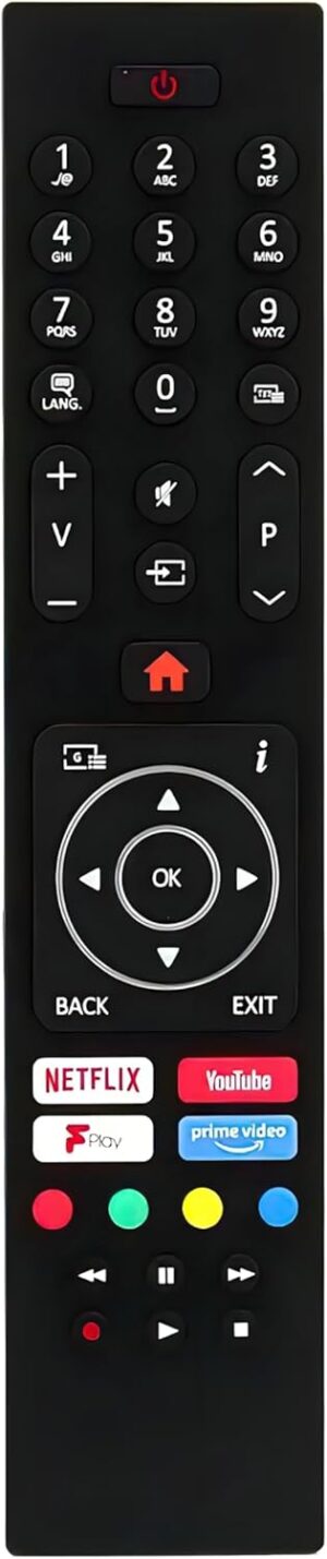 Universal Bush TV Remote Control Replacement - For Bush/Luxor/Hitachi/Polaroid/Digihome/Celcus/Finlux TVs - Works Straight Away, No Setup Required - With Netflix/YouTube/Amazon/Freeview Buttons
