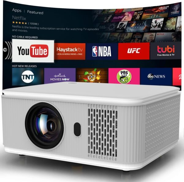 71-JGzpr11L._AC_SL1500_ Mini Projektor Przenośny WiFi 6, Bluetooth – Obsługa 4K, Rozdzielczość 1080P, Auto Korekcja Keystone