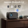 [Official Netflix & 16000L Electric Focus] Mini Projector – WiFi & Bluetooth, XuanPad 1080P Supported, Portable Projector with 210° Rotatable Stand, Auto Keystone, Dust Removal & Cooling Design