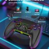 719H2iK5sL._AC_SL1500_ Wireless Pro Controller For PS-5/PC/MAC/iOS/Android/Steam Deck, Gamepad with 7 Variable Color RGB Lights/Hall Effect Joystick/Dual Vibration/Turbo/Programmable/Headset Jack/Touchpad/1500 mAh Battery