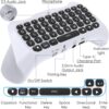 Controller Keyboard Keypad Compatible with PS5/PS5 Pro-Wireless Bluetooth Game Chatpad Keyboard, 47 Keys Keypad-Built-In Speaker &3.5mm Headset Audio Jack Compatible with DualSense Wireless Controller