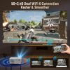 71Okx5PrSL._AC_SL1500_ Mini Projektor Przenośny WiFi 6, Bluetooth – Obsługa 4K, Rozdzielczość 1080P, Auto Korekcja Keystone