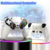 RGB Wireless Controller for PS5, Compatible with PS5 Pro/Slim/PC, Bluetooth Gamepad with Back Paddles, LED Lighting, Marco, Turbo, Dual Vibration, 6-Axis Sensor, 3.5mm Audio Jack, Touchpad - White