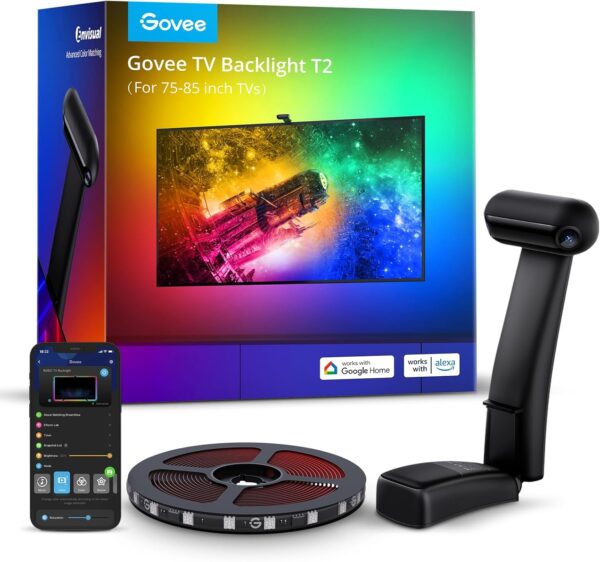 Govee Envisual T2 - Podświetlenie Ambilight LED TV 55-65 cali Dwie Kamery RGBIC Wi-Fi (Taśma 3.6M)