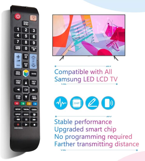 71dP0y6yTFL._AC_SL1500_ 【Pack of 2】 for Samsung-TV-Remote, Universal for Samsung Smart TV Remote Controls Replacement