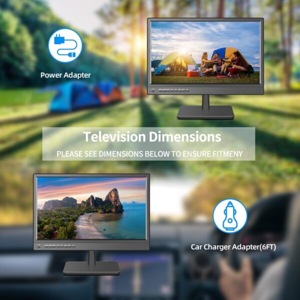 71hypOEhWfL._AC_SL1500_ 17" 1080P Screen TV,Small TV with freeview Reception and aerial,AC/DC12V,HDMI USB and VGA Input Ports for Camper,Bedroom (NO with WIFI/Bluetooth/Satellite)