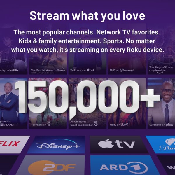 71jvOR74YlL._AC_SL1500_ RCA Roku TV 24" Smart TV, 24 Inch HD TV with Apple Netflix Freeview, DVB-T2/T Dolby Audio 3 x HDMI 1 x USB Port, Ideal Large Screen for Small Lounge or Kitchen