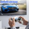 RGB Wireless Controller for PS5, Compatible with PS5 Pro/Slim/PC, Bluetooth Gamepad with Back Paddles, LED Lighting, Marco, Turbo, Dual Vibration, 6-Axis Sensor, 3.5mm Audio Jack, Touchpad - White