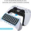 Controller Keyboard Keypad Compatible with PS5/PS5 Pro-Wireless Bluetooth Game Chatpad Keyboard, 47 Keys Keypad-Built-In Speaker &3.5mm Headset Audio Jack Compatible with DualSense Wireless Controller