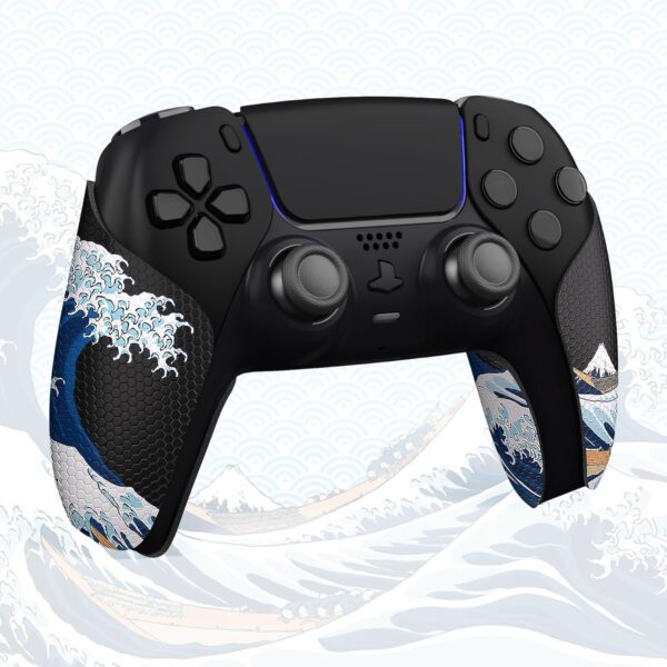 eXtremeRate PlayVital Anti-Skid Sweat-Absorbent Controller Grip for ps5 Controller,Professional Textured Soft Rubber Pads Handle Grips for ps5 Controller