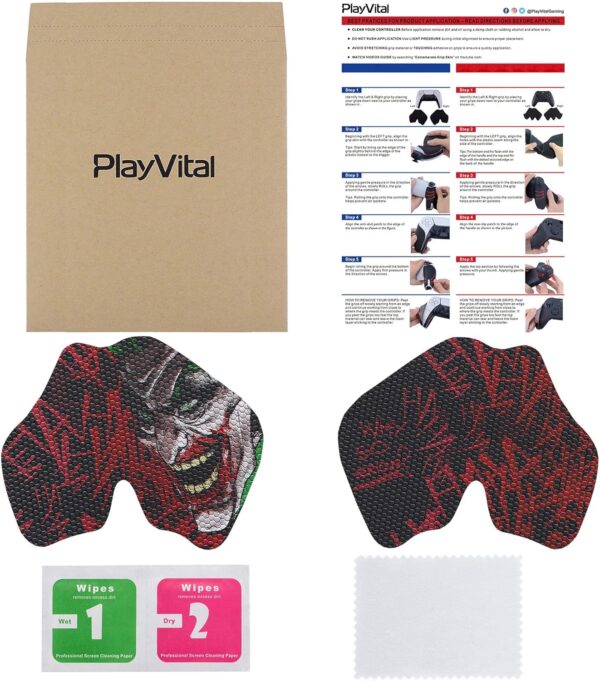 eXtremeRate PlayVital Anti-Skid Sweat-Absorbent Controller Grip for ps5 Controller,Professional Textured Soft Rubber Pads Handle Grips for ps5 Controller