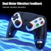 RGB Wireless Controller for PS5, Compatible with PS5 Pro/Slim/PC, Bluetooth Gamepad with Back Paddles, LED Lighting, Marco, Turbo, Dual Vibration, 6-Axis Sensor, 3.5mm Audio Jack, Touchpad - White
