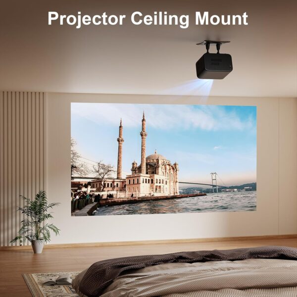 [Official Netflix & 16000L Electric Focus] Mini Projector – WiFi & Bluetooth, XuanPad 1080P Supported, Portable Projector with 210° Rotatable Stand, Auto Keystone, Dust Removal & Cooling Design