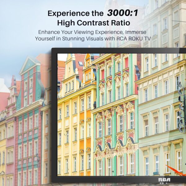 910ZW20QemL._AC_SL1500_ RCA Roku TV 24" Smart TV, 24 Inch HD TV with Apple Netflix Freeview, DVB-T2/T Dolby Audio 3 x HDMI 1 x USB Port, Ideal Large Screen for Small Lounge or Kitchen